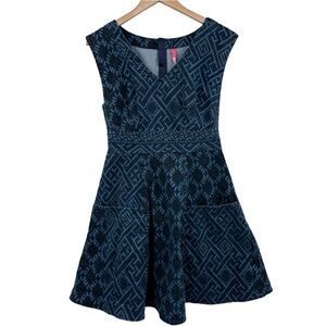 Anthropologie Plenty by Tracy Reese Diamond Denim Sleeveless Dress | Size 6